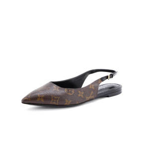 Louis Vuitton Women's Cherie Slingback Flats Monogram Canvas